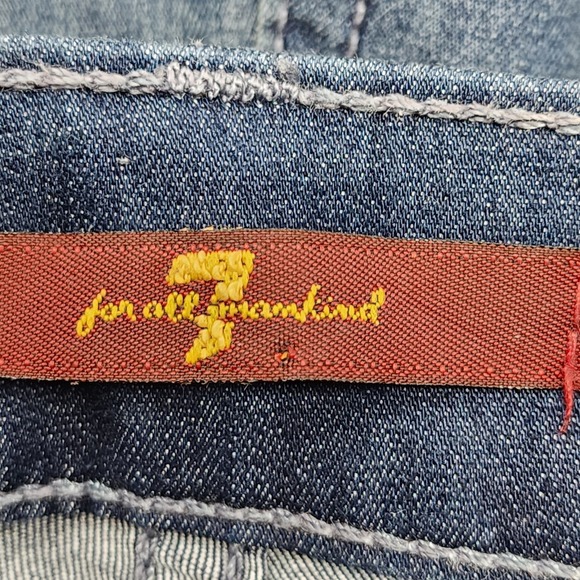 7 For All Mankind Womens 28x26.5 Blue Stretch Denim Skinny Ankle Jean AU8097137 - Picture 8 of 10